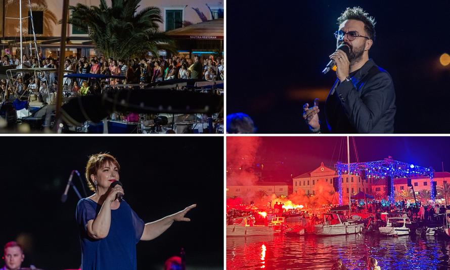 FOTO Pogledajte spektakl: Vela Luka u glas pjevala Oliverove hitove, baklje gorjele s brodica