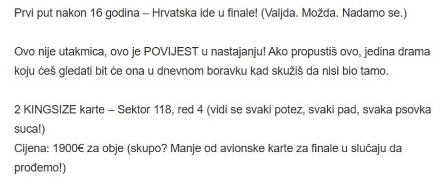 Paprene cijene ulaznica za utakmicu Hrvatske i Francuske! Najskuplja košta čak 950 eura