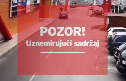 Kamera snimila bizarnu nesreću u Čakovcu:  Naletio na pješaka kod šoping centra pa se sudario