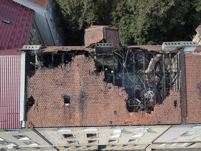 FOTO Ovako izgleda krov zgrade nakon velikog požara u Zagrebu