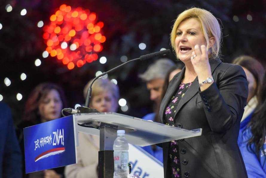 Zadar: Kolinda Grabar Kitarović na Narodnom trgu održala predizborni skup