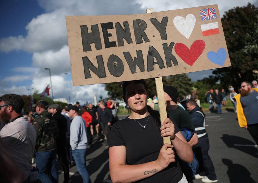 Protest outside police station following conviction of Vikrum Digwa for murder of Henry Nowak, in Southampton