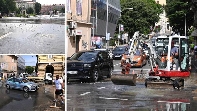 Poplava u centru Rijeke: Bager oštetio vodovodnu cijev, puno stanovnika ostalo je bez vode