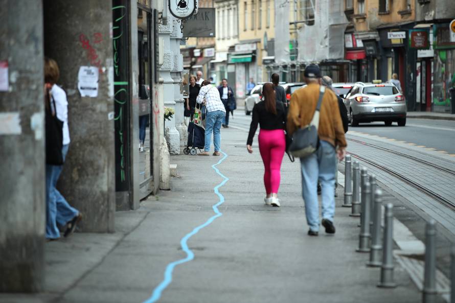 Zagreb: Nova vizura središta grada, plava traka proteže se Ilicom od Britanskog do glavnog gradskog Trga