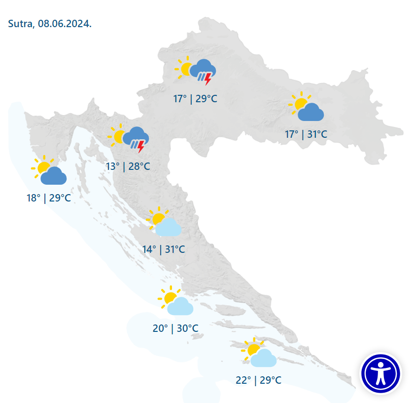 Stiglo nevrijeme sa sjevera, u Sloveniji padala ogromna tuča