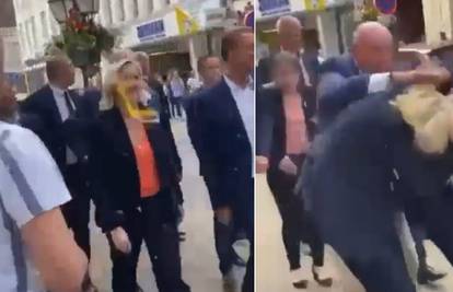 Muškarac je s dva sirova jaja pogodio Marine Le Pen (VIDEO)