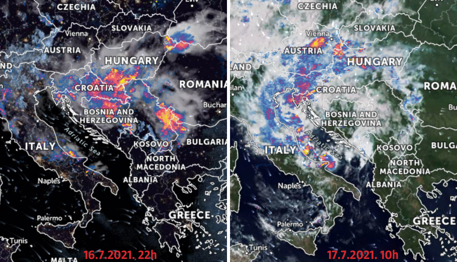 Karta padalina diljem Europe: Evo kako je jako nevrijeme iz Njemačke stiglo i u Hrvatsku