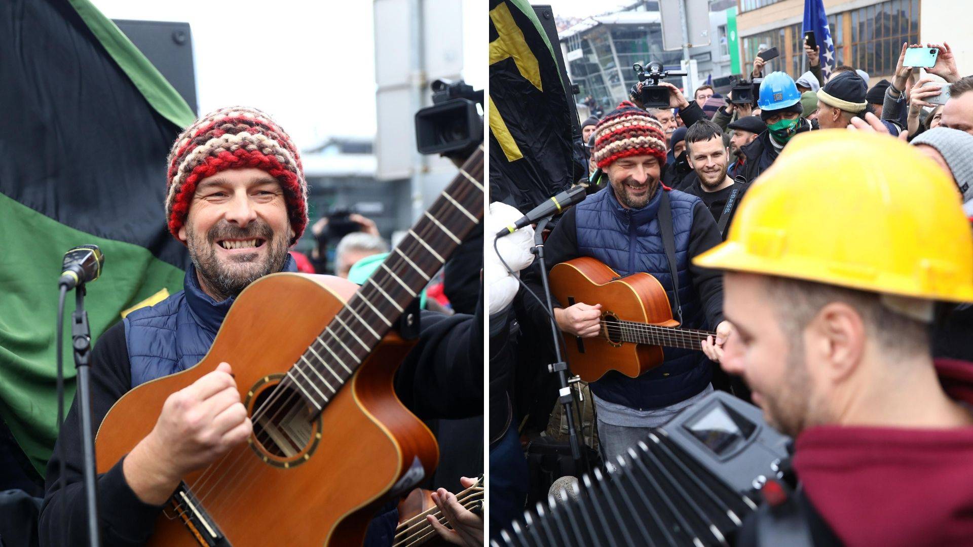 Dubioza kolektiv na prosvjedu u Sarajevu zapjevala za rudare: Vi kopate ugljen, a oni kopaju nos!