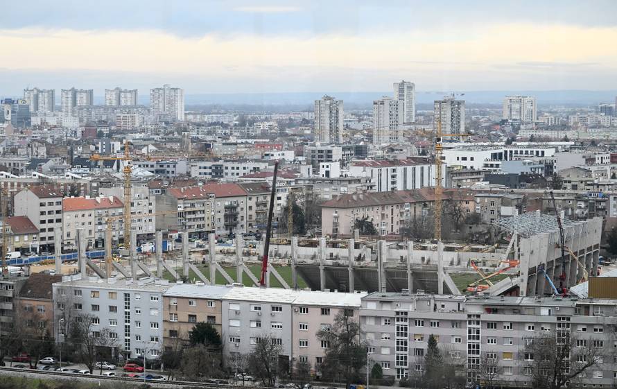 Zagreb: Pogled na stadion Kranjčevićeva