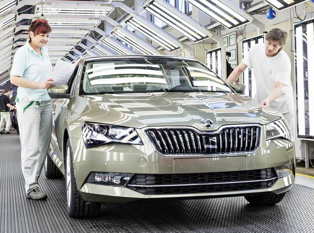 Series production of theNEW Superb 2015, Kvasiny, Czech Republic