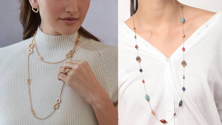 Tako praktična stilska formula: Dugačka ogrlica s perlama uz jednostavne majice i bluze