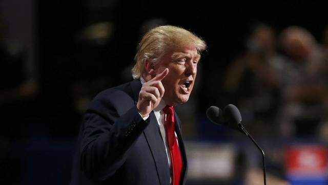 Republican U.S. presidential nominee Donald Trump formally accepts the nomination at the Republican National Convention in Cleveland