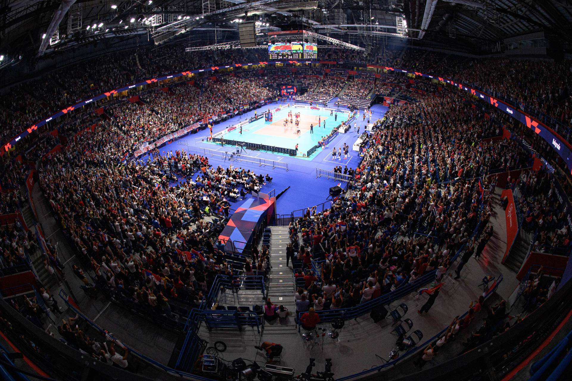 Volleyball, Europameisterschaft / Eurovolley 2021, Finale, Serbien (SRB) vs. Italien (ITA)