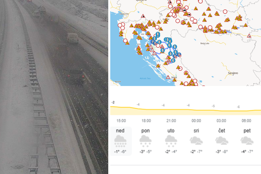 Auuu... opasni minusi. Evo kada stiže snijeg u vaš kraj. HAK poslao upozorenje za vozače!
