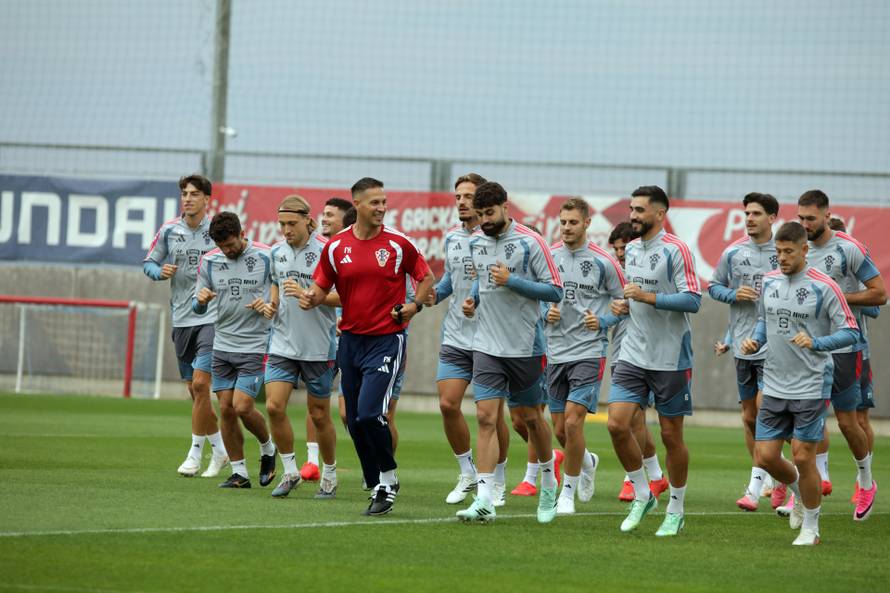 Rijeka: Trening hrvatskih nogometnih reprezentativaca
