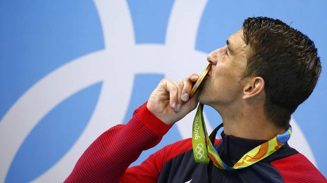 Swimming - Men's 4 x 100m Freestyle Relay Victory Ceremony
