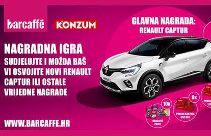 Zaigraj Barcaffè nagradnu igru – osvoji vrijedni Renault Captur automobil