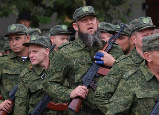 Russian reservists depart for military bases during mobilisation of troops, in Sevastopol