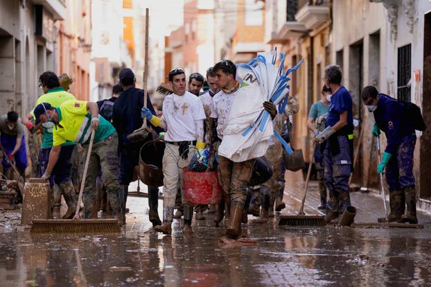 Aftermath of the flooding caused by heavy rains in Catarroja, Valencia