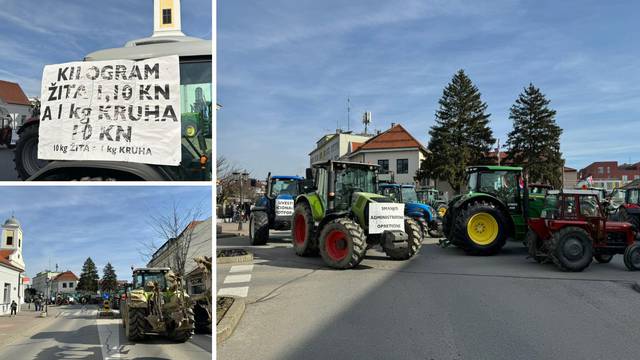 VIDEO Seljaci prosvjeduju i u Đakovu: Blokirali centar grada