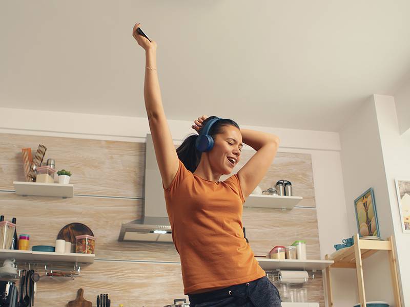 Singing in the kitchen