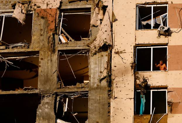 Aftermath of Russian drone and missile attacks in Kyiv