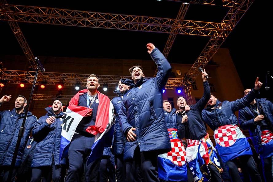 Zagreb: Svečani doček rukometnih reprezentativaca nakon osvojene bronce na Europskom prvenstvu