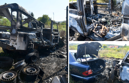 FOTO Požar u Sesvetama: Oštećena tri automobila