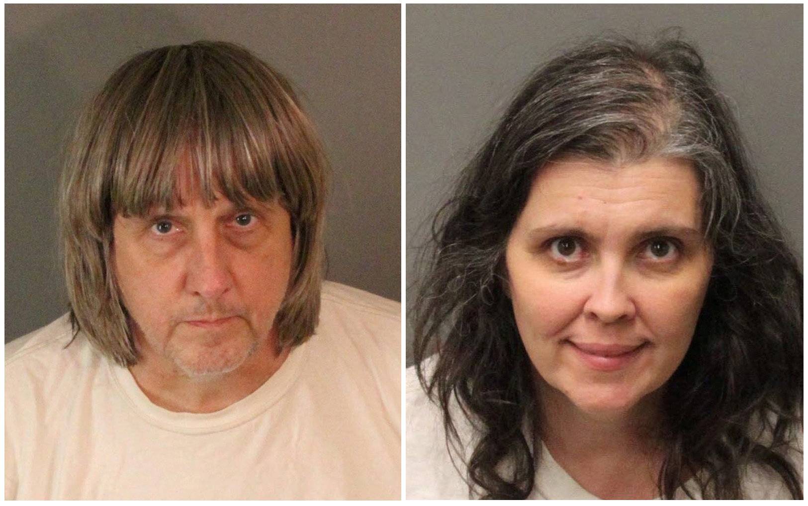 FILE PHOTO: A combination photo of David Allen Turpin and Louise Ann Turpin as they appear in booking photos in Riverside County