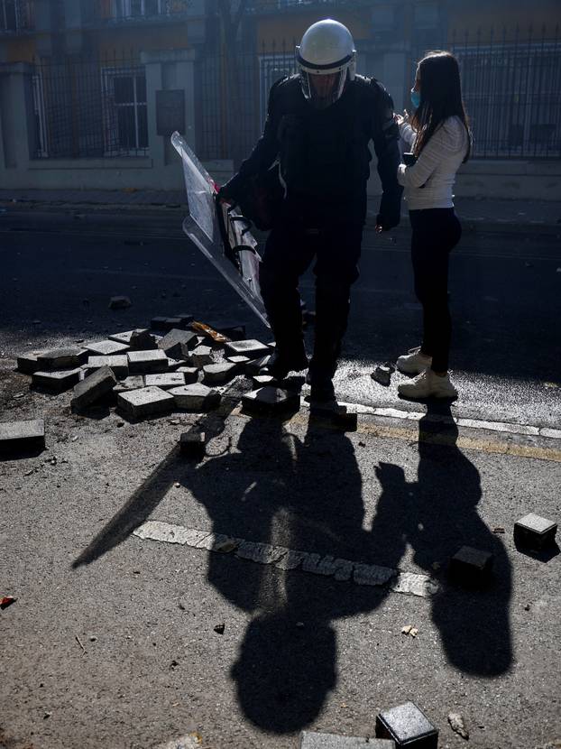 Anti-government protest by students in Tirana
