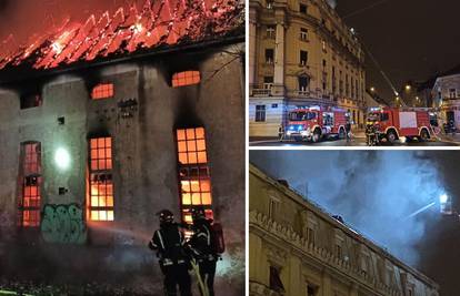 Vatrena noć: Buknula tri požara u sat vremena u Zagrebu, krov u centru gasilo 45 vatrogasaca