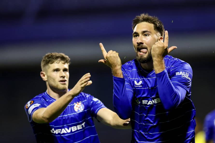 Zagreb: Drena Beljo slavi svoj drugi gol protiv Fenerbahce F.K. u 1. kolu Europske lige