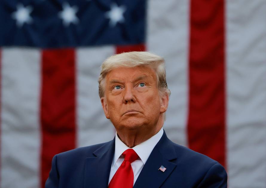 U.S. President Trump delivers update on so-called Operation Warp Speed coronavirus treatment program in televised address from the Rose Garden at the White House in Washington