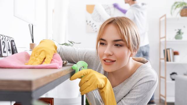 Young,Couple,Cleaning,Their,Flat