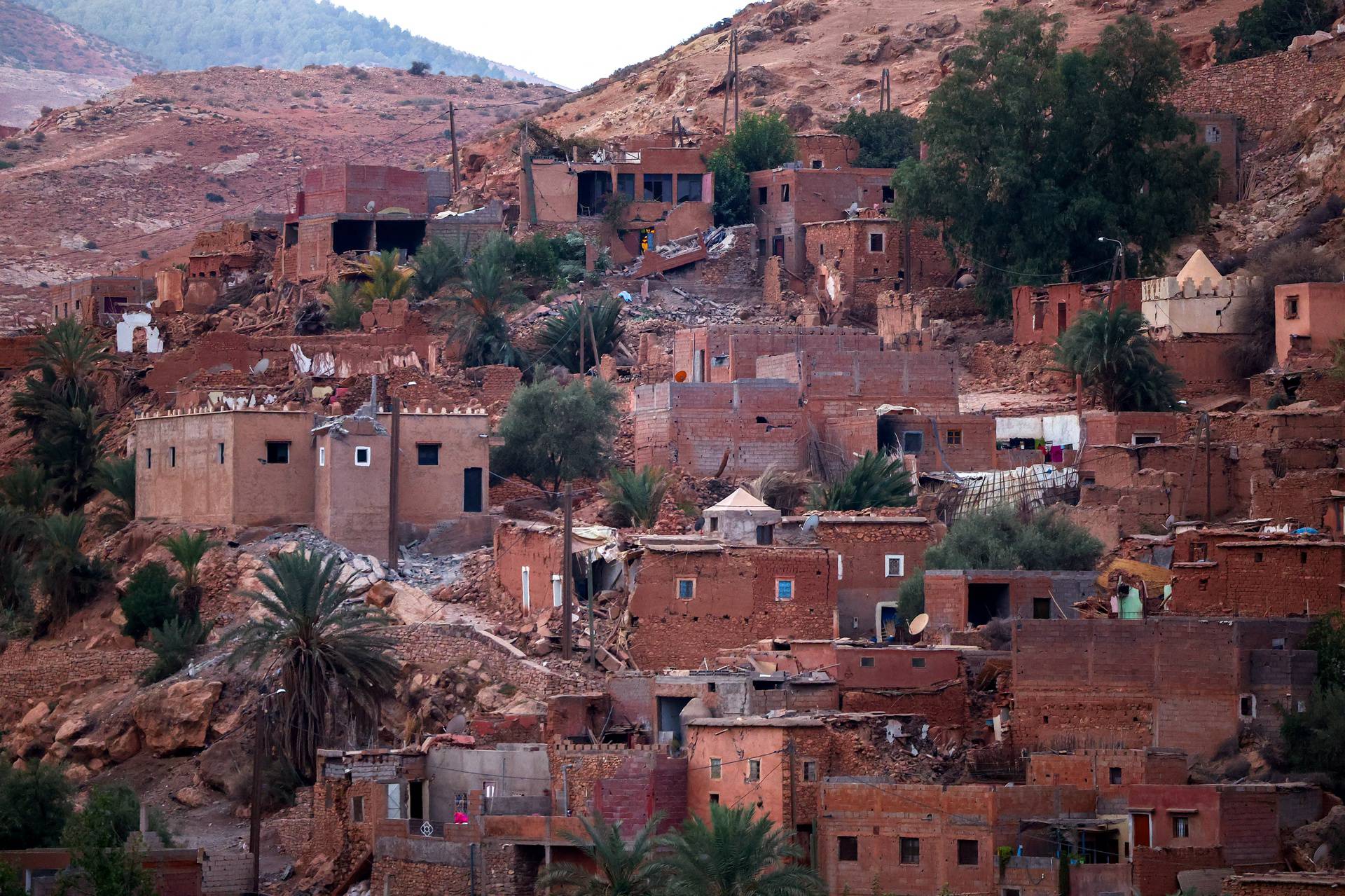 Aftermath of a powerful earthquake in Morocco