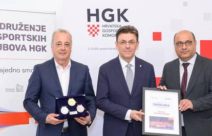Hrvatska gospodarska komora dobila posebno priznanje od HRS-a za doprinos sportu...