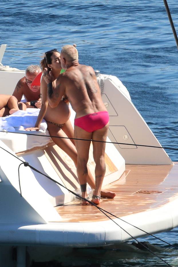 EXCLUSIVE: Gianluca Vacchi enjoying holidays in Sardinia with pregnant girlfriend Sharon Fonseca and some friends