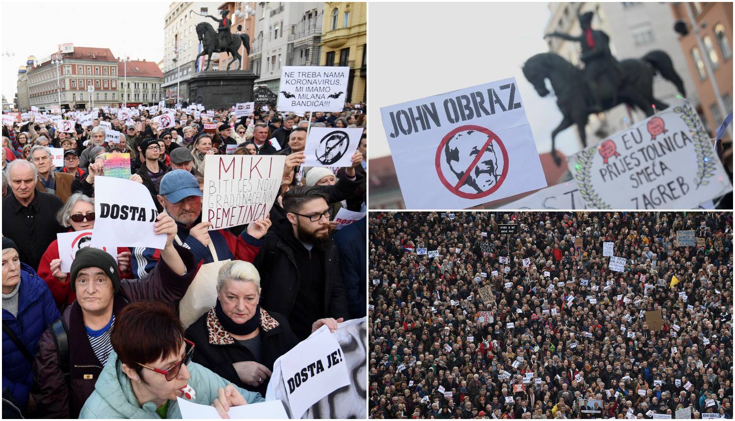 Tisuće ljudi u prosvjedu protiv Bandića na Trgu: 'Dosta je!'