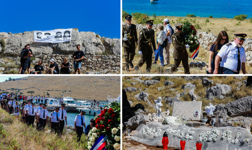 FOTO 15 godina tuge: Obitelji i kolege odali počast poginulim vatrogascima na otoku Kornatu