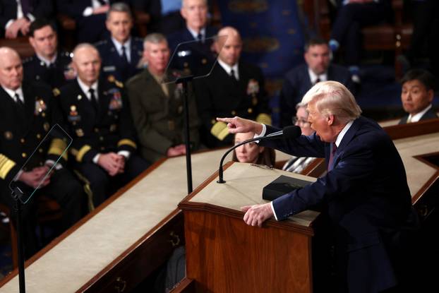 U.S. President Trump delivers a speech to a joint session of Congress