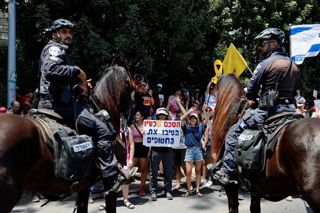 Protest at the Hostages Square in Tel Aviv