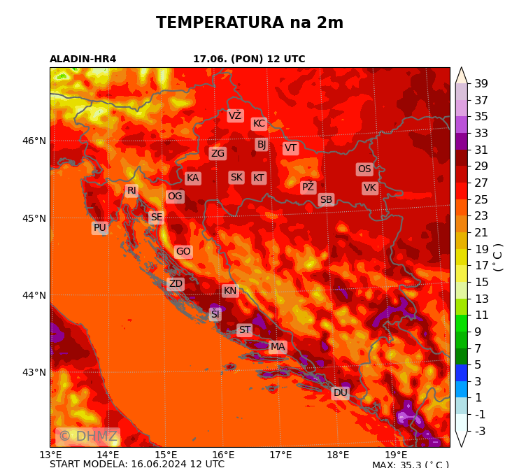 Zarobit će nas toplinska kupola! Ovaj tjedan  stiže toplinski val, temperature rastu i do 40°C!