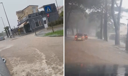 VIDEO Jako nevrijeme pogodilo je Istru. Ulice u Medulinu pod vodom: 'Tuča i ogromna kiša!'