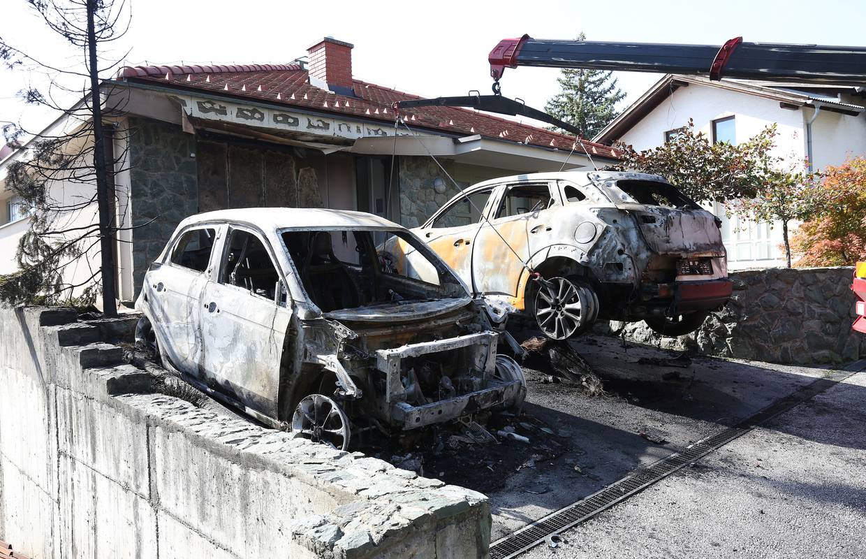 Požar u Zagrebu: Gorjela su dva auta, bor, garažna vrata...
