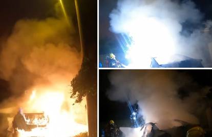 VIDEO Pogledajte sinoćnji užas izgorenog BMW-a u Zagrebu