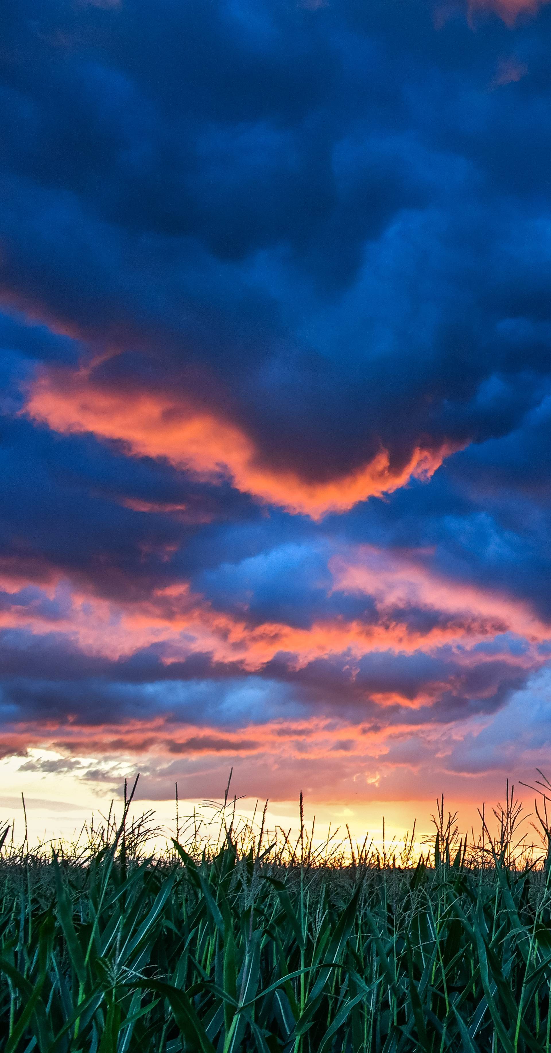 Storm clouds at sunset in Brandenburg