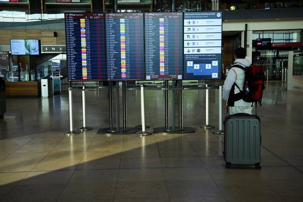 German trade union Verdi calls for a strike over a wage dispute, at Berlin airport