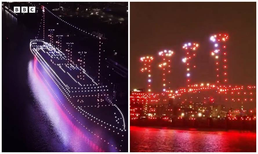 VIDEO Spektakl na nebu! Skoro 1000 dronova oživjelo je Titanic