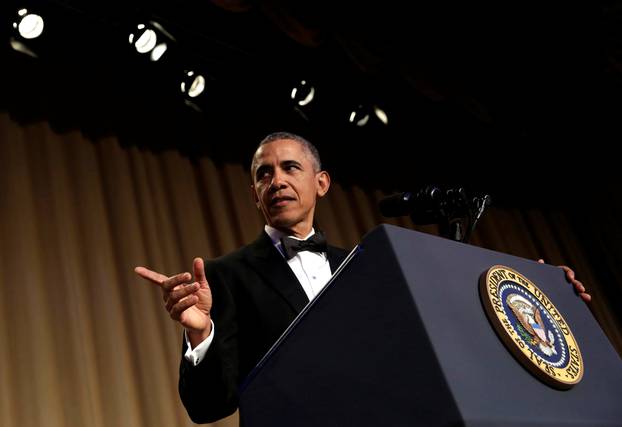 U.S. President Barack Obama speaks at the White House Correspondents