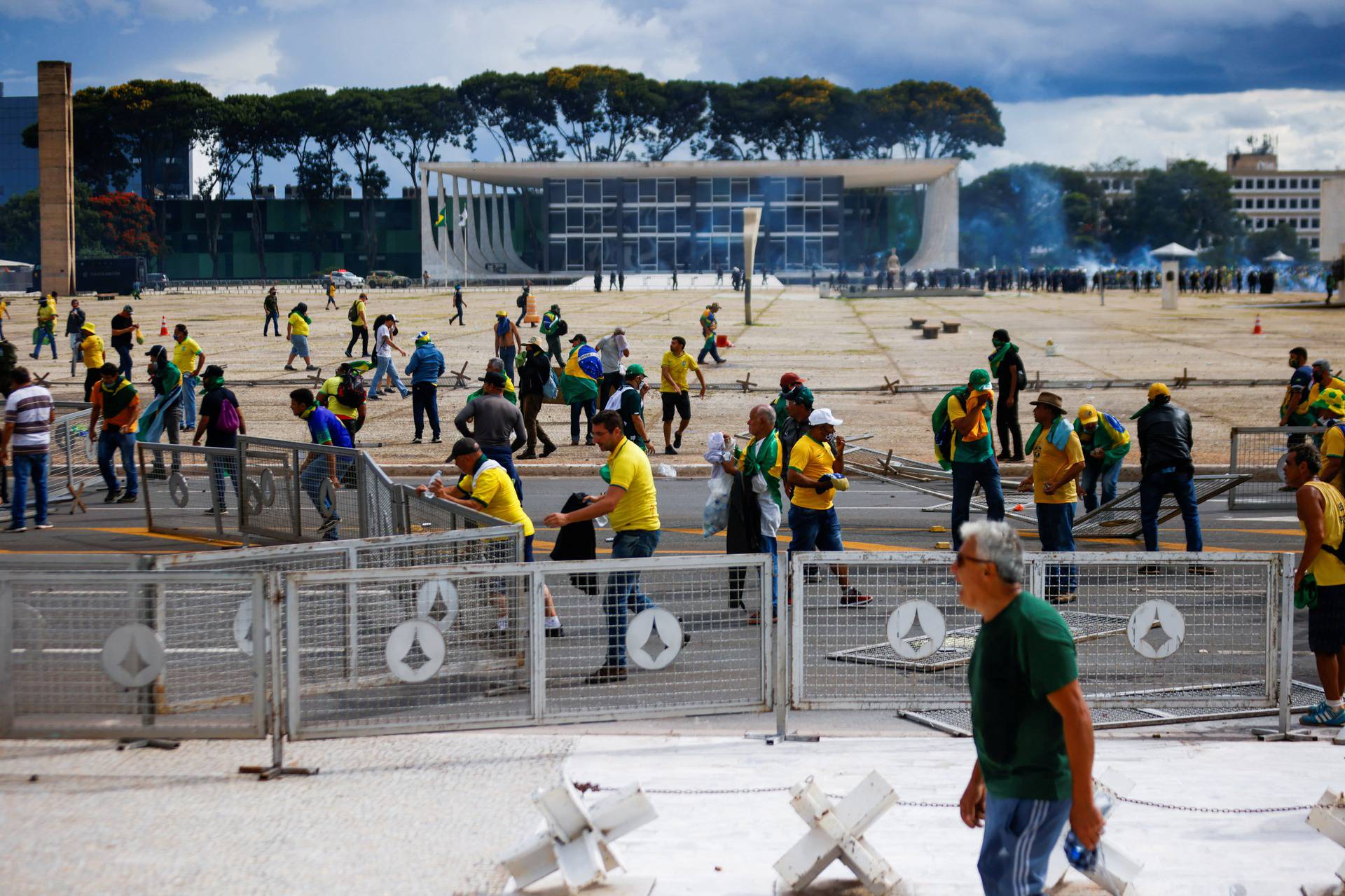 Supporters of Brazil's former President Jair Bolsonaro demonstrate against President Luiz Inacio Lula da Silva, in Brasilia